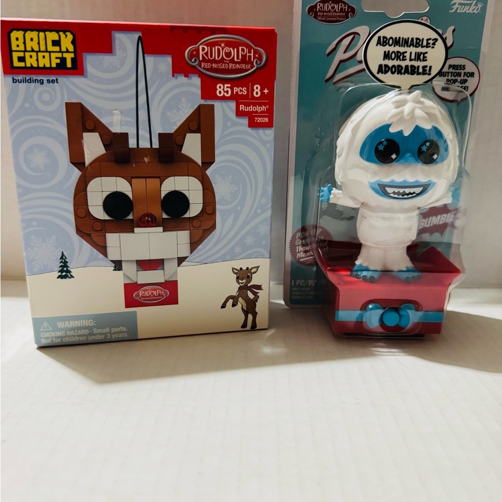 Rudolph Brick Craft Building Set and abominable yeti popsie set BNIP